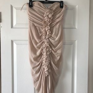 H&M cream wedding guest dress